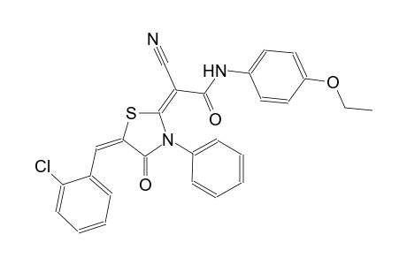 (2E)-2-[(5E)-5-(2-chlorobenzylidene)-4-oxo-3-phenyl-1,3-thiazolidin-2-ylidene]-2-cyano-N-(4-ethoxyphenyl)ethanamide