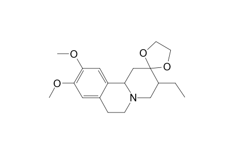 Spiro[2H-benzo[a]quinolizine-2,2'-[1,3]dioxolane], 3-ethyl-1,3,4,6,7,11b-hexahydro-9,10-dimethoxy-, cis-