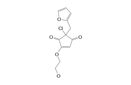 5-CHLORO-5-(2-FURYLMETHYL)-2-(2-HYDROXYETHOXY)-2-CYCLOPENTENE-1,4-DIONE