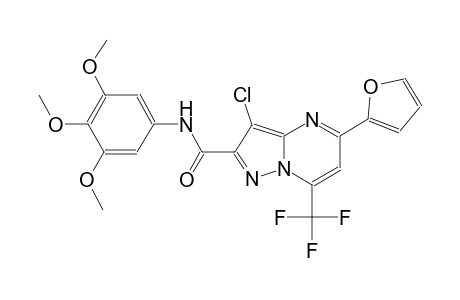 pyrazolo[1,5-a]pyrimidine-2-carboxamide, 3-chloro-5-(2-furanyl)-7-(trifluoromethyl)-N-(3,4,5-trimethoxyphenyl)-