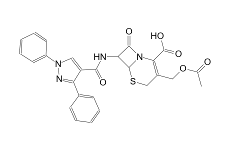 3-[(acetyloxy)methyl]-7-{[(1,3-diphenyl-1H-pyrazol-4-yl)carbonyl]amino}-8-oxo-5-thia-1-azabicyclo[4.2.0]oct-2-ene-2-carboxylic acid