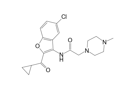 N-(5-Chloro-2-cyclopropanecarbonyl-benzofuran-3-yl)-2-(4-methyl-piperazin-1-yl)-acetamide