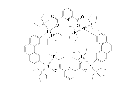 CYCLOBIS-[[2,9-BIS-[TRANS-PT-[PET3-(2)]]-PHENANTHRENE]-(2,6-OOC-PY-COO)]