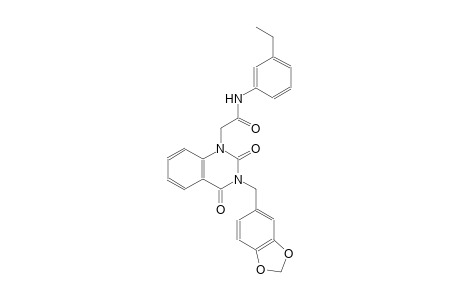 2-(3-(1,3-benzodioxol-5-ylmethyl)-2,4-dioxo-3,4-dihydro-1(2H)-quinazolinyl)-N-(3-ethylphenyl)acetamide