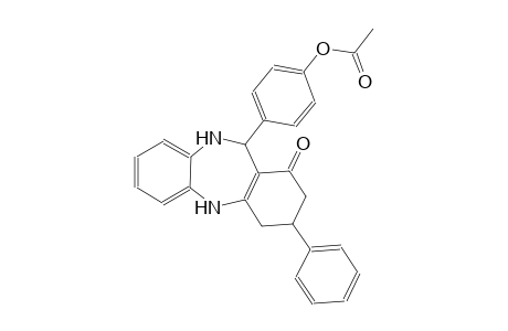 1H-dibenzo[b,e][1,4]diazepin-1-one, 11-[4-(acetyloxy)phenyl]-2,3,4,5,10,11-hexahydro-3-phenyl-