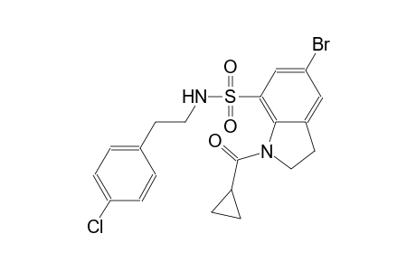 1H-indole-7-sulfonamide, 5-bromo-N-[2-(4-chlorophenyl)ethyl]-1-(cyclopropylcarbonyl)-2,3-dihydro-