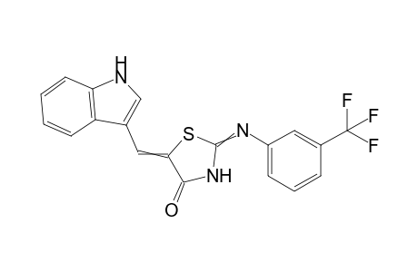 2-(m-trifluoromethylphenyl)imino-5-(1H-indol-3-yl)methylene-1,3-thiazolidine-4-one