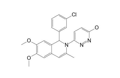 1-(3-CHLOROPHENYL)-6,7-DIMETHOXY-3-METHYL-2-[3-PYRIDAZIN-6(1H)-ONE-3-YL]-1,2-DIHYDROISOQUINOLINE