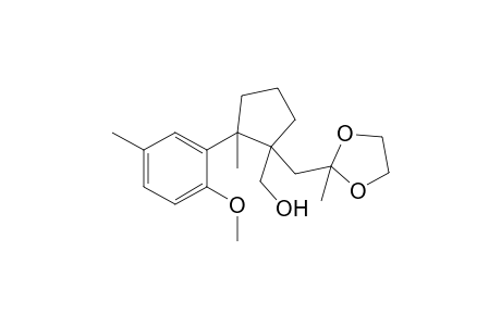 1-Hydroxymethyl-1-[2,2-(ethylenedioxy)propyl]-2-(2-methoxy-5-methylphenyl)-2-methyl-cyclopentane