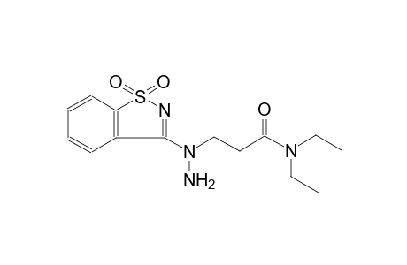 propanamide, 3-[1-(1,1-dioxido-1,2-benzisothiazol-3-yl)hydrazino]-N,N-diethyl-