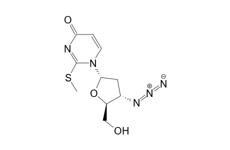 1-[(2S,4S,5S)-4-azido-5-(hydroxymethyl)-2-oxolanyl]-2-(methylthio)-4-pyrimidinone