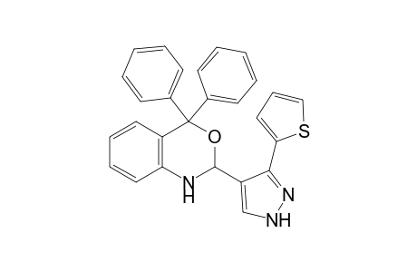 2H-3,1-Benzoxazine, 1,4-dihydro-4,4-diphenyl-2-[3-(2-thienyl)-1H-pyrazol-4-yl]-
