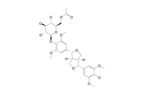 PHARSYRINGARESINOL;(-)-SYRINGARESINOL-4-O-(6'''-O-ACETYL)-BETA-D-GLUCOPYRANOSIDE