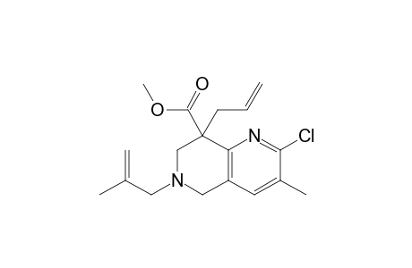 Methyl 8-Allyl-2-chloro-3-methyl-6-(2-methyl-2-propenyl)-5,6,7,8-tetrrahydro-1,6-naphthyridine-8-carboxylate