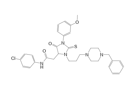 2-[3-[3-(4-benzyl-1-piperazinyl)propyl]-1-(3-methoxyphenyl)-5-oxo-2-thioxo-4-imidazolidinyl]-N-(4-chlorophenyl)acetamide