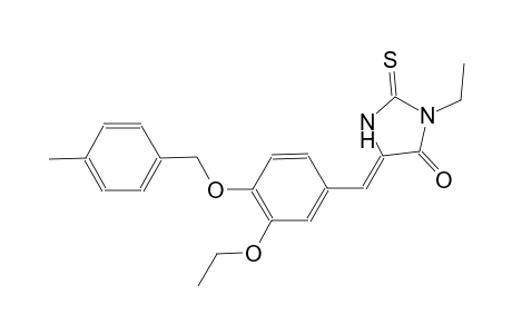 (5Z)-5-{3-ethoxy-4-[(4-methylbenzyl)oxy]benzylidene}-3-ethyl-2-thioxo-4-imidazolidinone