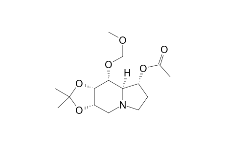 (1R,6S,7S,8R,8aR)-1-Acetoxy-6,7-(isopropylidenedioxy)-8-(methoxymethoxy)indolizidine