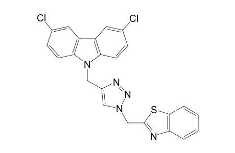 ((4-((3,6-Dichloro-9H-carbazol-9-yl)methyl)-1H-1,2,3-triazol-1-yl)methyl)benzo[d]thiazole