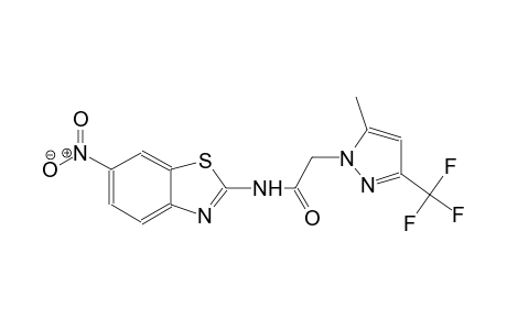 2-[5-methyl-3-(trifluoromethyl)-1H-pyrazol-1-yl]-N-(6-nitro-1,3-benzothiazol-2-yl)acetamide