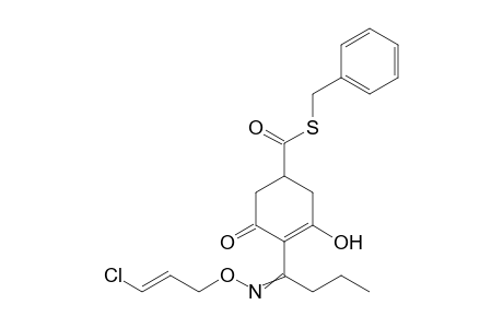 3-Cyclohexene-1-carbothioic acid, 4-[1-[[(3-chloro-2-propenyl)oxy]imino]butyl]-3-hydroxy-5-oxo-, S-(phenylmethyl) ester, (E)-