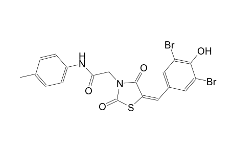 2-[(5E)-5-(3,5-dibromo-4-hydroxybenzylidene)-2,4-dioxo-1,3-thiazolidin-3-yl]-N-(4-methylphenyl)acetamide