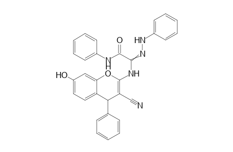 2-((3-Cyano-7-hydroxy-4-phenyl-4H-chromen-2-yl)amino)-N-phenyl-2-(2-phenylhydrazono)acetamide