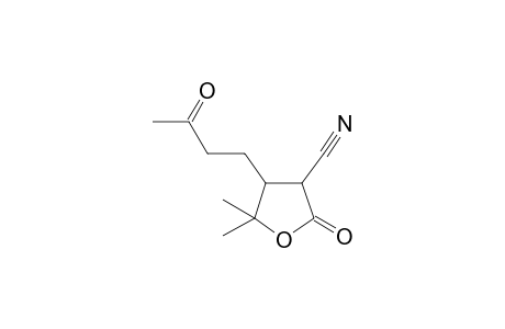 2-keto-4-(3-ketobutyl)-5,5-dimethyl-tetrahydrofuran-3-carbonitrile