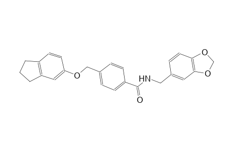 N-(1,3-benzodioxol-5-ylmethyl)-4-[(2,3-dihydro-1H-inden-5-yloxy)methyl]benzamide