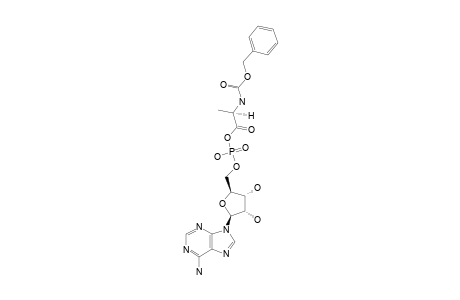 ADENOSINE-5'-MONOPHOSPHORIC_N-(CARBOXYLBENZYLOXY)-ALANYL-MIXED-ANHYDRIDE;CBZ-ALANYL-AMP