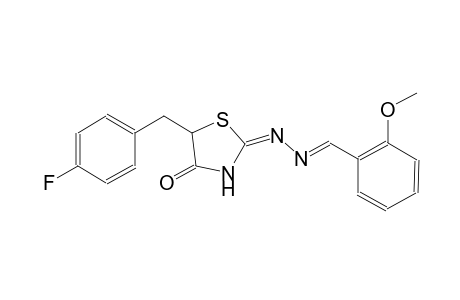 benzaldehyde, 2-methoxy-, [(2E)-5-[(4-fluorophenyl)methyl]-4-oxothiazolidinylidene]hydrazone