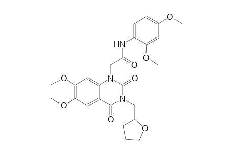 2-(6,7-dimethoxy-2,4-dioxo-3-(tetrahydro-2-furanylmethyl)-3,4-dihydro-1(2H)-quinazolinyl)-N-(2,4-dimethoxyphenyl)acetamide