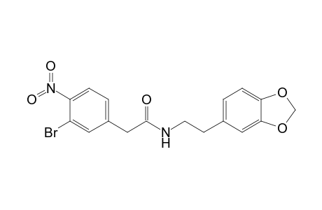 N-{2-(3,4-Methylenedioxyphenyl)ethyl}-(3-bromo-4-nitrophenyl)acetamide