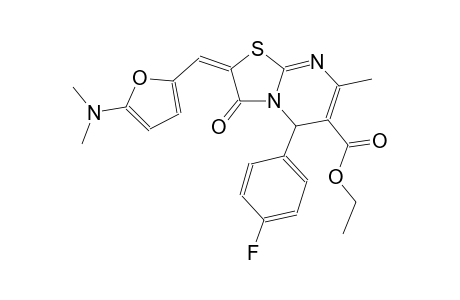 (2E)-2-[[5-(dimethylamino)-2-furanyl]methylidene]-5-(4-fluorophenyl)-7-methyl-3-oxo-5H-thiazolo[3,2-a]pyrimidine-6-carboxylic acid ethyl ester