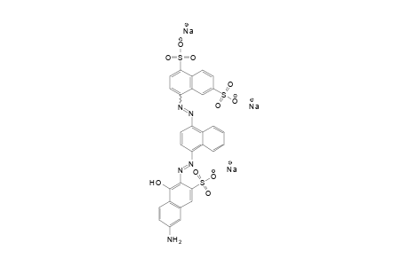 1,6-Naphthalenedisulfonic acid, 4-[[4-[(6-amino-1-hydroxy-3-sulfo-2-naphthalenyl)azo]-1-naphthalenyl]azo]-, trisodium salt