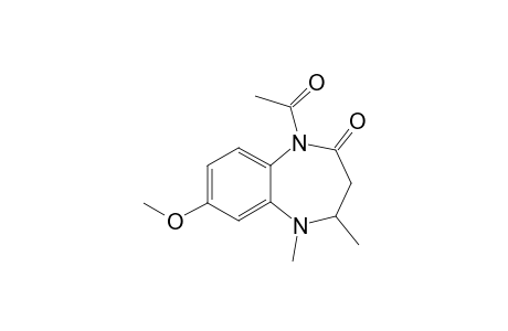 7-Methoxy-1-acetyl-4,5-diimethyl-1,3,4,5-tetrahydro-2H-1,5-benzodiazepin-2-one