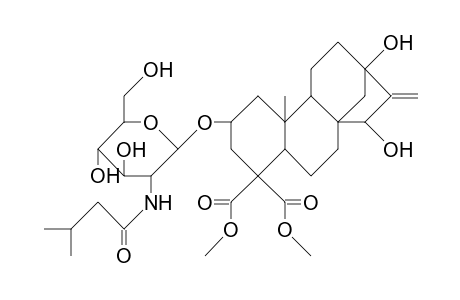 2b-(2-Deoxy-2-isobutanoylamido-B-D-glucopyranosyloxy)-13,15a-dihydroxy-kaur-16-ene-18,19-dioic acid, dimethyl ester