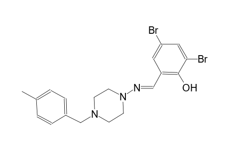 phenol, 2,4-dibromo-6-[(E)-[[4-[(4-methylphenyl)methyl]-1-piperazinyl]imino]methyl]-