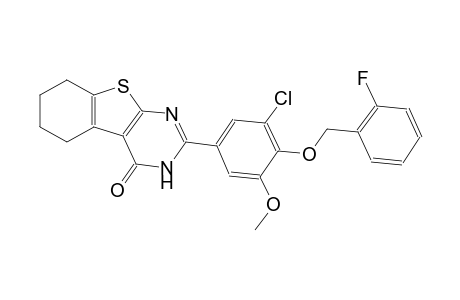 benzo[4,5]thieno[2,3-d]pyrimidin-4(3H)-one, 2-[3-chloro-4-[(2-fluorophenyl)methoxy]-5-methoxyphenyl]-5,6,7,8-tetrahydro-