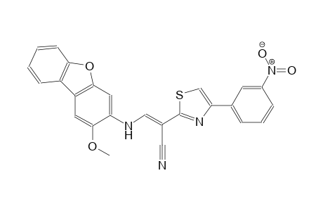 (2E)-3-[(2-methoxydibenzo[b,d]furan-3-yl)amino]-2-[4-(3-nitrophenyl)-1,3-thiazol-2-yl]-2-propenenitrile