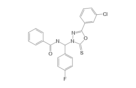 N-[[5-(3-CHLOROPHENYL)-2-THIOXO-1,3,4-OXADIAZOL-3(2H)-YL]-(4-FLUOROPHENYL)-METHYL]-BENZAMIDE