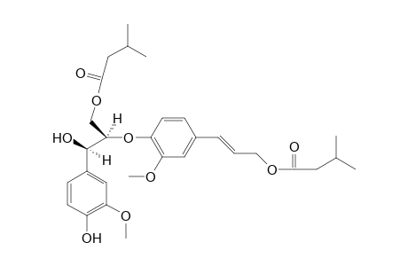 (7R,8R)-threo-(E)-4,7-dihydroxy-9,9'-diisovaleroyloxy-3,3'-dimethoxy-70-en-8-O-4'-neolignan