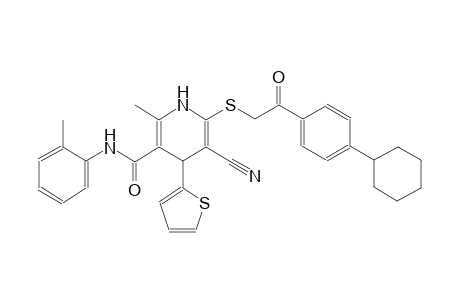 3-pyridinecarboxamide, 5-cyano-6-[[2-(4-cyclohexylphenyl)-2-oxoethyl]thio]-1,4-dihydro-2-methyl-N-(2-methylphenyl)-4-(2-thienyl)-