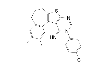 11-(4-Chlorophenyl)-2,3-dimethyl-6,7,11,12-tetrahydro-5H-benzo[3',4']cyclohepta[2',1':4,5]thieno[2,3-d]pyrimidin-12-imine