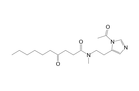 1-{N-Methyl-N-[2-(1-acetylimidazol-5-yl)ethyl]amino}decan-1,4-dione