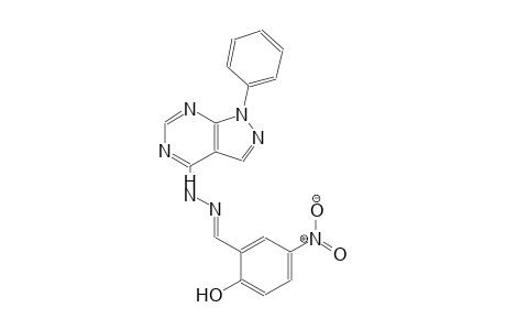 2-hydroxy-5-nitrobenzaldehyde (1-phenyl-1H-pyrazolo[3,4-d]pyrimidin-4-yl)hydrazone