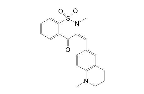 4H-1,2-benzothiazin-4-one, 2,3-dihydro-2-methyl-3-[(1,2,3,4-tetrahydro-1-methyl-6-quinolinyl)methylene]-, 1,1-dioxide, (3E)-