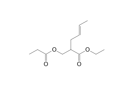 Ethyl 2-[(propionyloxy)methyl]hex-4-enoate