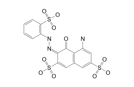 (3E)-5-amino-4-keto-3-[(2-sulfophenyl)hydrazono]naphthalene-2,7-disulfonic acid