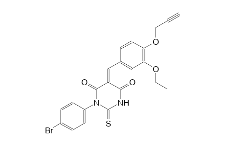 (5E)-1-(4-bromophenyl)-5-[3-ethoxy-4-(2-propynyloxy)benzylidene]-2-thioxodihydro-4,6(1H,5H)-pyrimidinedione