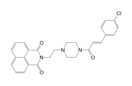 2-(2-{4-[(2E)-3-(4-chlorophenyl)-2-propenoyl]-1-piperazinyl}ethyl)-1H-benzo[de]isoquinoline-1,3(2H)-dione
